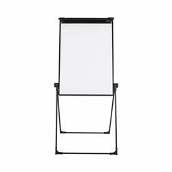 Bi-Office Premiere Freestanding Magnetic Flipchart Easel; Dry-Wipe Lacquered Steel Surface; Black Aluminium Frame; 700x1000mm