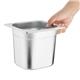 Vogue Stainless Steel Gastronorm Tray Set with Lids 1/6 (6 pack)