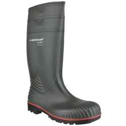 Dunlop Acifort Heavy Duty Full Safety Wellington Boot Green [Size UK 10.5/ EU 45]