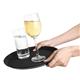 Olympia Kristallon Polypropylene Round Non-Slip Tray Black 356mm