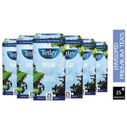 Tetley Decaf Envelope Teabags 25's - PACK (6)