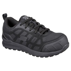 Skechers Work Bulklin Ayak S1 P ESD SRC Ladies Safety Trainer Black/Black [Size UK 4/ EU 37]
