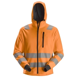 Snickers 8039 High Visibility Class 2/3 Full Zip Hoodie Orange 3XL