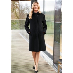 Brook Taverner Mix & Match Ladies Burlington Single Breasted Overcoat Black UK 10 Regular 2261C
