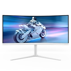 Philips Evnia 34M2C5501A 34 Inch 3440 x 1440 Pixels Wide Quad HD Fast VA HDMI DisplayPort White Curved Gaming Monitor