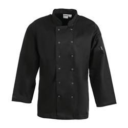 Whites Vegas Unisex Chef Jacket Long Sleeve Black XL