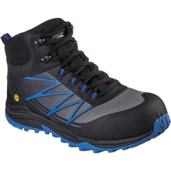 Skechers Work Puxal Firmle S1 P SRA ESD Safety Boot Black/Blue [Size UK 11/ EU 46]