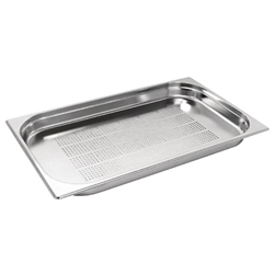 Vogue Stainless Steel Perforated 1/1 Gastronorm Tray 40mm