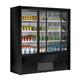 Zoin Cervinho Multideck Display Black with Sliding Doors 1500mm