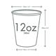 Vegware Green Tree White Hot Cups 12oz 89-Series (1000 pack)