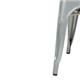 Bolero Bistro Side Chairs with Wooden Seat Pad Galvanised Steel (4 pack)
