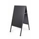 Bi-Office A-Frame Chalkboard; 1200x600cm; Double-Sided Black Surface; Black Wood Frame