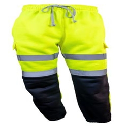 Unbreakable U303 Gibson Two-Tone High Visibility Joggers Yellow/Navy Large