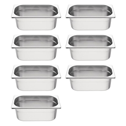 Vogue Stainless Steel Gastronorm Container Kit 1/4 (7 pack)