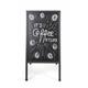Bi-Office A-Frame Chalkboard; 1200x600cm; Double-Sided Black Surface; Black Wood Frame