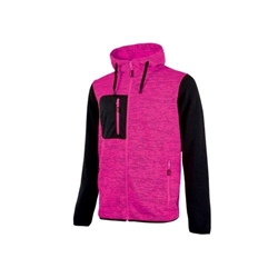 U Power Rainbow Full-Zip Fleece Lined Sweatshirt Black/Fuchsia Large