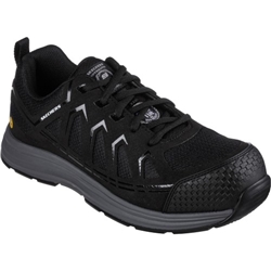 Skechers Work Malad II S1 P SRA ESD Safety Trainer Black [Size UK 9/ EU 43]