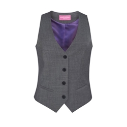 Brook Taverner Sophisticated Scapoli Ladies Waistcoat Light Grey UK 08 Long 2200G