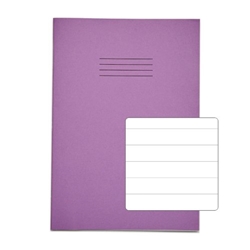 Rhino Purple A4 Exercise Book 64 Page Feint Ruled 15Mm (Pack 50) - Vex