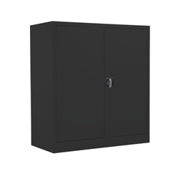 TC Talos Steel Cupboard 2 Shelves 920x420x1000 Black