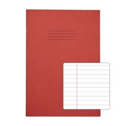 Rhino A4 Exercise Book 64 Page Red F8M Carton of 50 Books