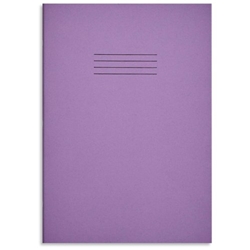 Rhino A4 Special Exercise Book 80 Page Purple Cream Paper F8M Pack 10