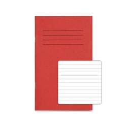 Rhino A6+ Exercise Book 48 page, Red, F7 Carton of 100 Books