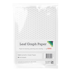 Grey Leaf Graph A4 Isometric Graph Paper 10Mm Triangles (30 Leaf Pack)