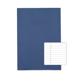 Rhino Dark/Blue A4+ Exercise Book 8Mm Ruled Feint Margin (Pack 50)