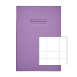 RHINO A4 Exercise Book 64 Page, Purple, S20 Carton of 50 Books