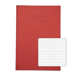 Rhino A4 Exercise Book 80 Page, Red, S5 Carton of 50 Books