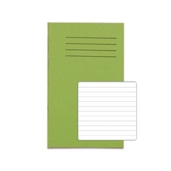 Rhino Green/Light A6+ Exercise Book 48 Page, F7 Carton Of 100 Books