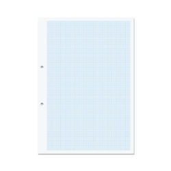 RHINO A4 Punched Graph Paper 500 Leaf, 1:5:10 Graph Ruling Pack of 1