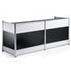 High Gloss Reception Desk Black Ref I000737