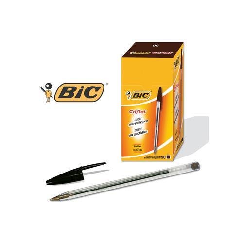 Penna BIC Cristal ReNew Ricaricabile - Metallica, 1mm, Nero, Con 2 Ricariche