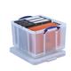 Really Useful Storage Box Plastic Lightweight Robust Stackable 42 Litre W440xD520xH310mm Clear Ref 42C