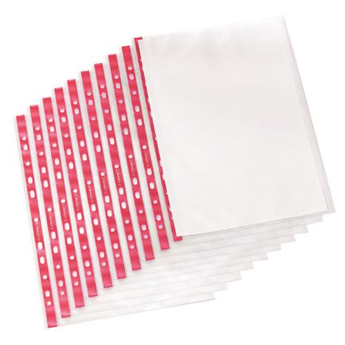 EVADOW 200PCS Clear A4 Punched Pockets, Plastic Sheet Protector For 11-Hole Fit For 3 Ring
