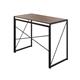 SOHO Home Working Desk with Square Leg and Cross Supports - Dark Walnut / Black