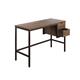 SOHO Home Working Desk with 2 Drawers - Dark Walnut / Black