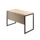 SOHO Home Working Desk with Square Leg and Modesty - Oak / Dark Brown