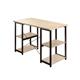 SOHO Home Working Desk with Square Shelves - Oak / Dark Brown