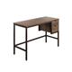 SOHO Home Working Desk with 2 Drawers - Dark Walnut / Black