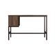 SOHO Home Working Desk with 2 Drawers - Dark Walnut / Black