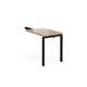Adapt add on unit single return desk 800mm x 600mm - black frame, beech top