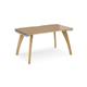 Fuze single desk 1400mm x 800mm with oak legs - white underframe, oak top