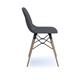 Strut multi-purpose chair with natural oak 4 leg frame and black steel detail - grey