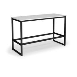 Otto Poseur benching solution dining table 1800mm wide - black frame, white top