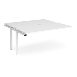 Adapt add on units back to back 1600mm x 1600mm - white frame, white top