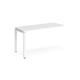 Adapt add on unit single 1400mm x 600mm - white frame, white top
