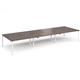 Adapt triple back to back desks 4800mm x 1600mm - white frame, walnut top